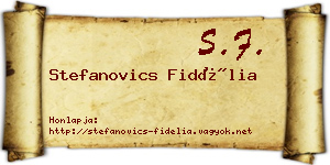 Stefanovics Fidélia névjegykártya